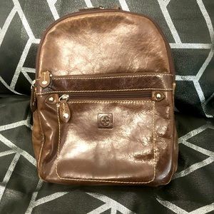 Leather backpack purse